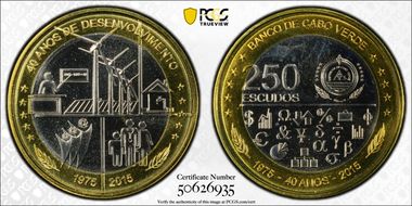 2015 250 Esc 40th Ann. Indep. & Develop. Bi-Metallic MS68