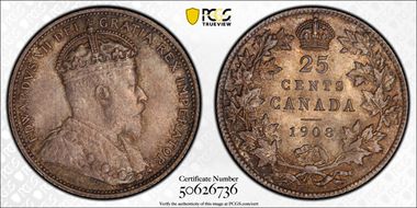 1908 25C MS66
