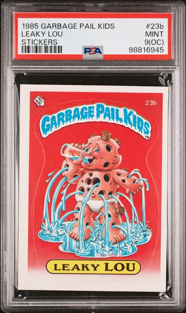 1985 Topps GARBAGE PAIL KIDS STICKERS STICKERS #23B Leaky Lou front