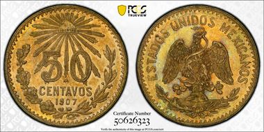 1907-M 50C Straight 7 MS62