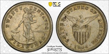 1904-S 20C Allen-10.04a RP 1 AU53