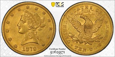1879 $10 AU55