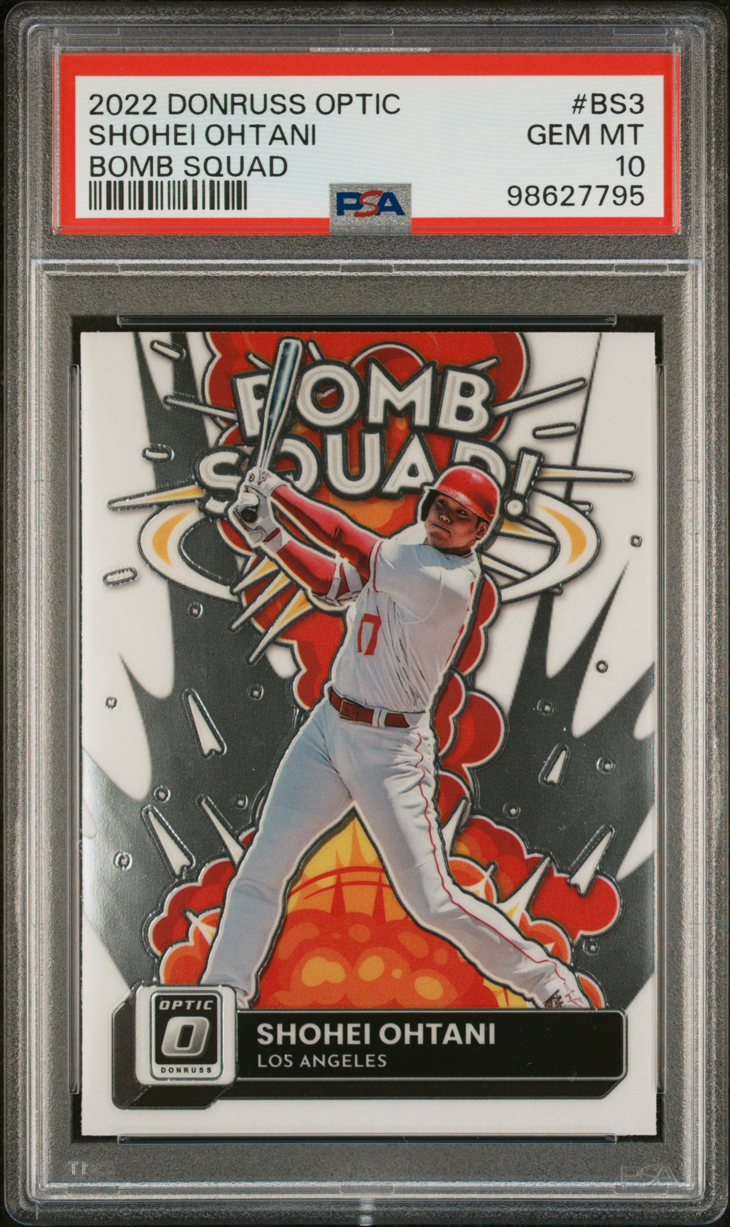 Shohei Ohtani 2022 Panini Donruss Optic Bomb Squad