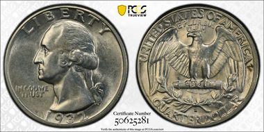 1932-D 25C AU58