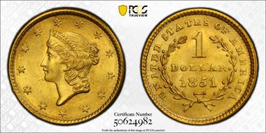 1851 G$1 MS62