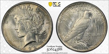 1922-D $1 MS64