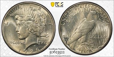 1926-D $1 AU58