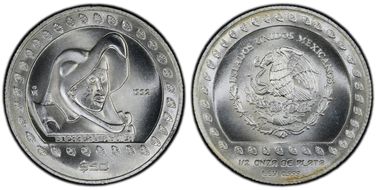 1992-Mo 50 Peso Guerrero Aguila MS66