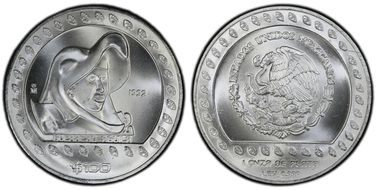 1992-Mo 100 P Guerrero Aguila KM-556  Ag MS66
