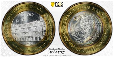 2006-Mo 100 P Distrito Federal MS67