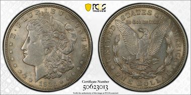 1921 $1 Morgan AU55