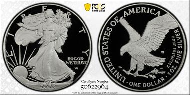 2023-W $1 Silver Eagle PR70DCAM