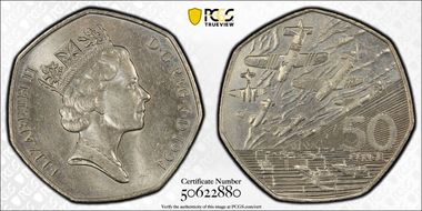 1994 50p S-H6 D-Day MS62