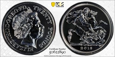 2013 £20 S-N1 St. George Ag MS67