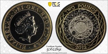 2012 £2 Iron Age S-K9 MS63