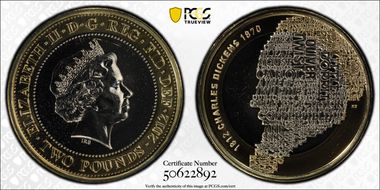 2012 £2 S-K29 Charles Dickens MS67