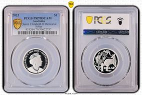 2023 $1 Queen Elizabeth II Memorial Silver PR70DCAM