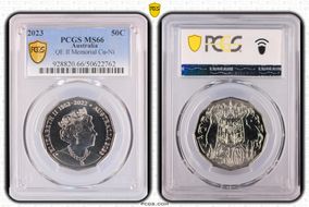 2023 50C QE II Memorial Cu-Ni MS66
