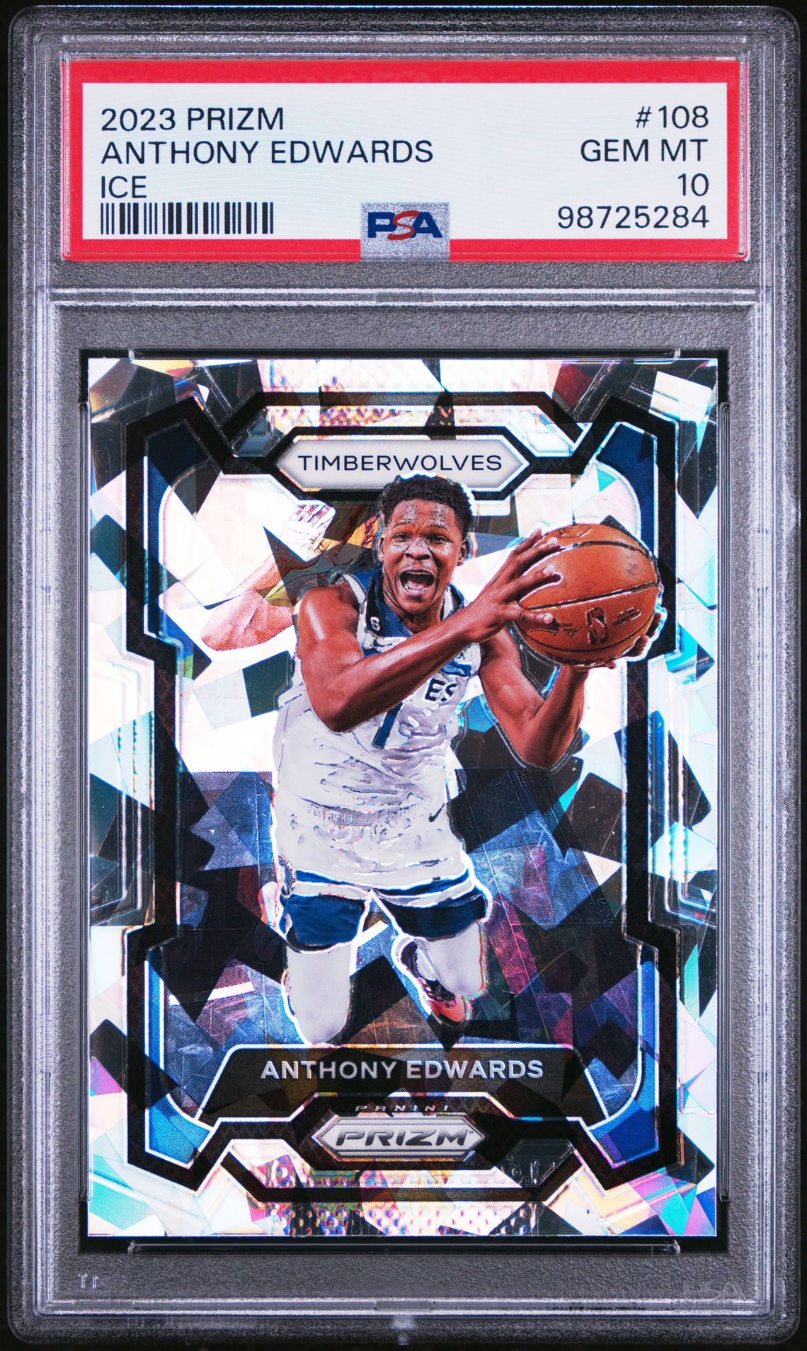 2023 Panini PANINI PRIZM ICE #108 Anthony Edwards front
