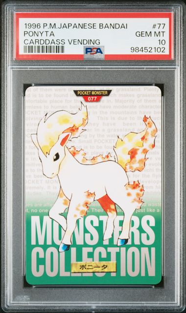 Ponyta card PSA 10, cert 98452102