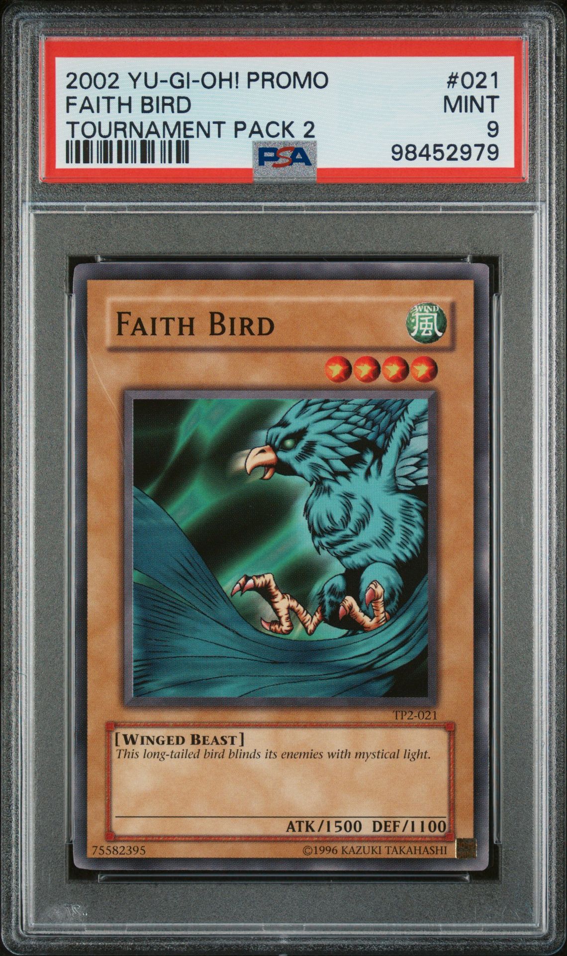 2002 Yu-Gi-Oh! YU-GI-OH! PROMO TP2-TOURNAMENT PACK 2 #021 Faith Bird front