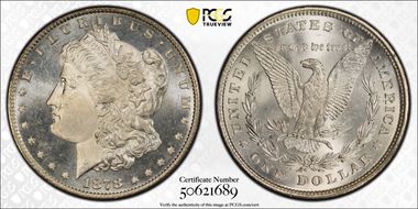 1878 8TF $1 MS66+
