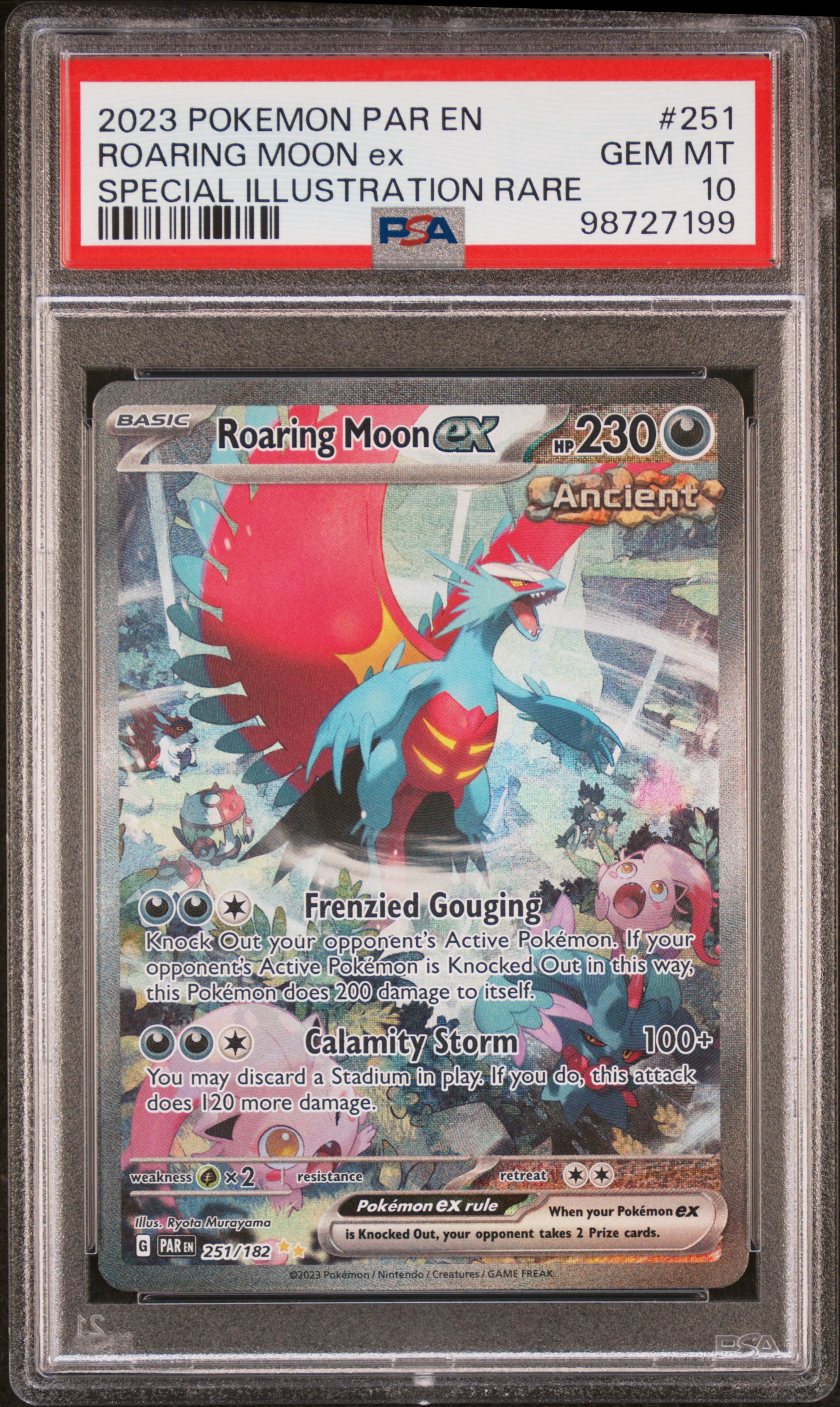 2023 #251 Roaring Moon Ex PSA 10 Par En-Paradox Rift