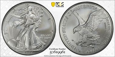 2022-W $1 Burnished Silver Eagle SP70
