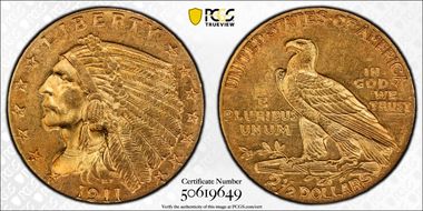 1911 $2.50 MS63