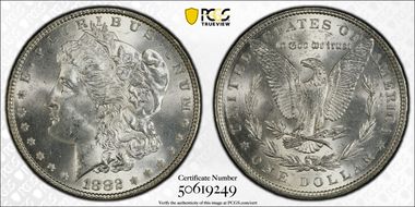 1882 $1 MS64