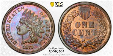 1873 1C Closed 3 MS65BN