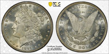 1891 $1 MS64
