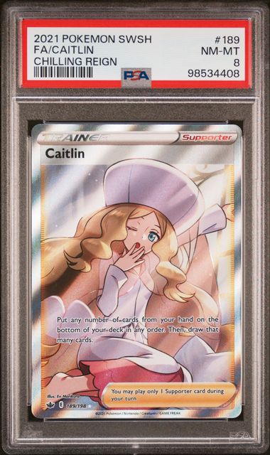 2021 Pokemon Chilling Reign Full Art #189 Caitlin front