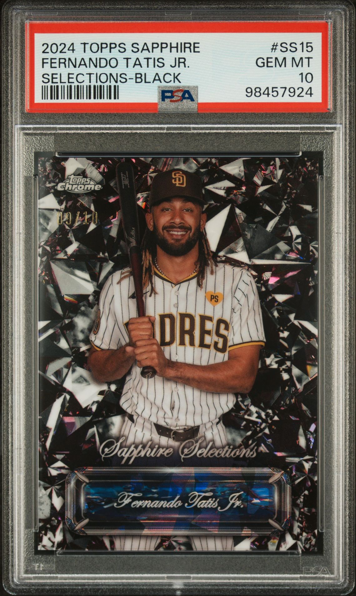 2024 Topps TOPPS CHROME SAPPHIRE SAPPHIRE SELECTIONS BLACK #SS15 Fernando Tatis Jr. front