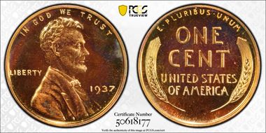 1937 1C PR67CAM