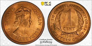 1960 1C MS65RD