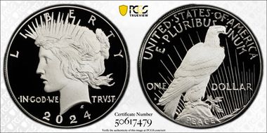 2024-S $1 Peace Dollar First Strike PR70DCAM