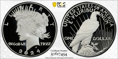 2024-S $1 Peace Dollar First Strike PR70DCAM