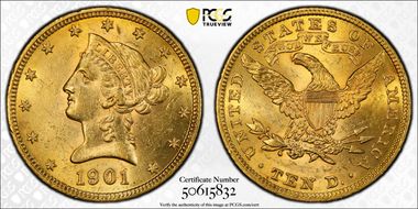 1901 $10 MS62
