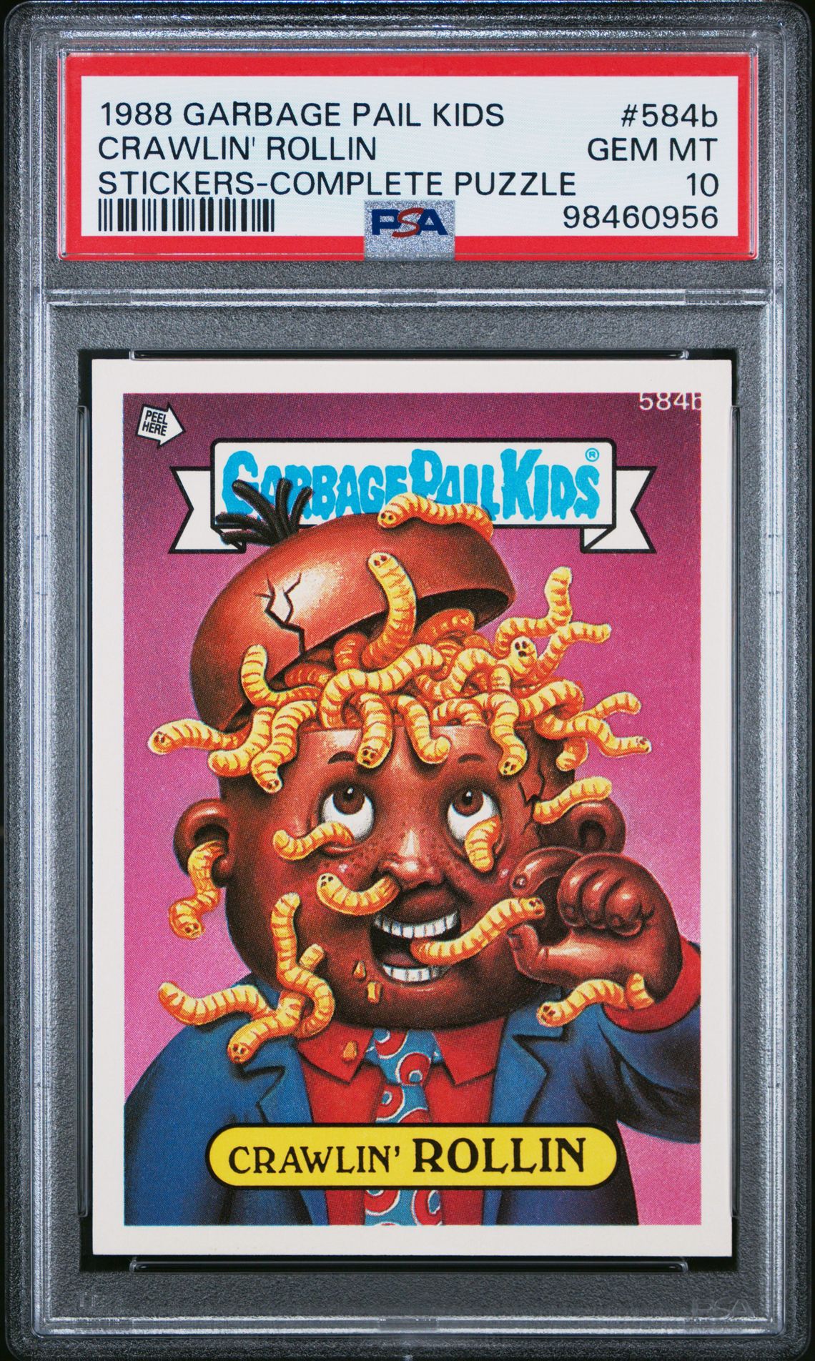 1988 Topps GARBAGE PAIL KIDS STICKERS COMPLETE PUZZLE #584B Crawlin' Rollin front