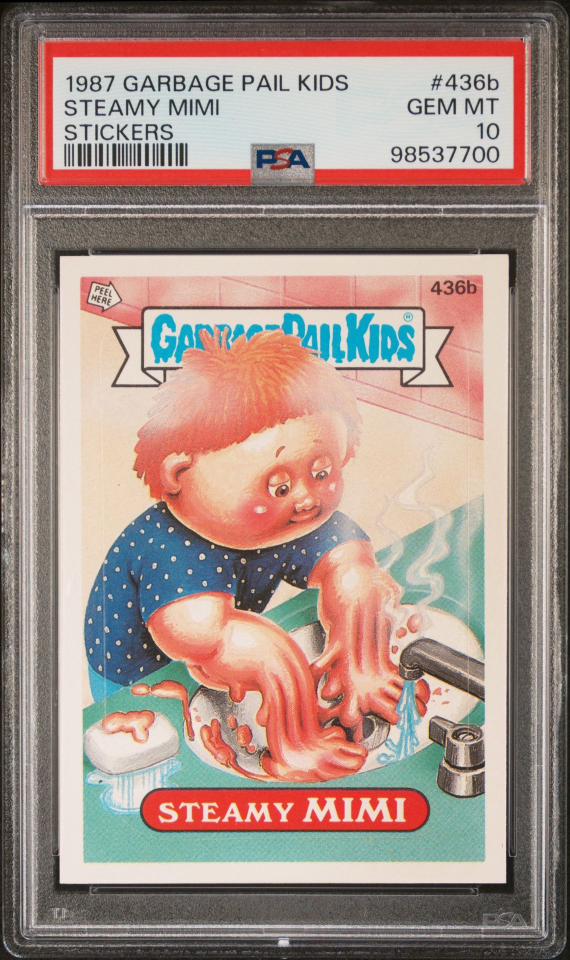 1987 Topps Garbage Pail Kids #436B Steamy Mimi front