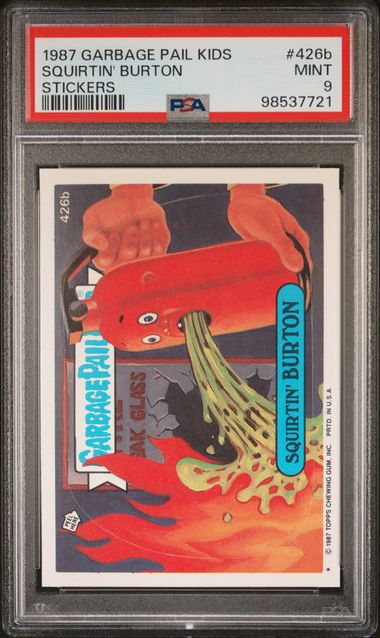 1987 Topps Garbage Pail Kids STICKERS #426B Squirtin' Burton front