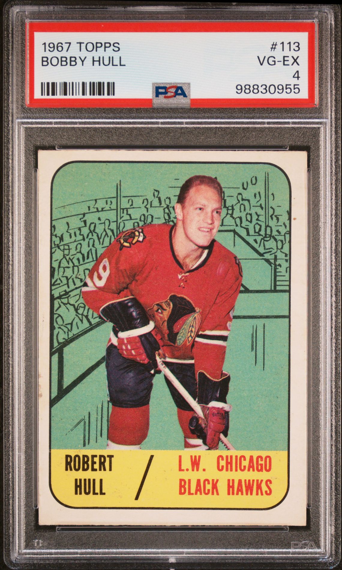 1967 Topps #113 Bobby Hull front