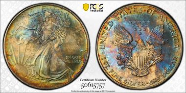 1993 $1 Silver Eagle MS66