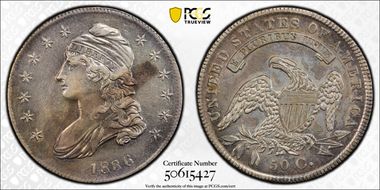 1836 50C Lettered Edge N1