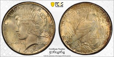 1924-S $1 MS62