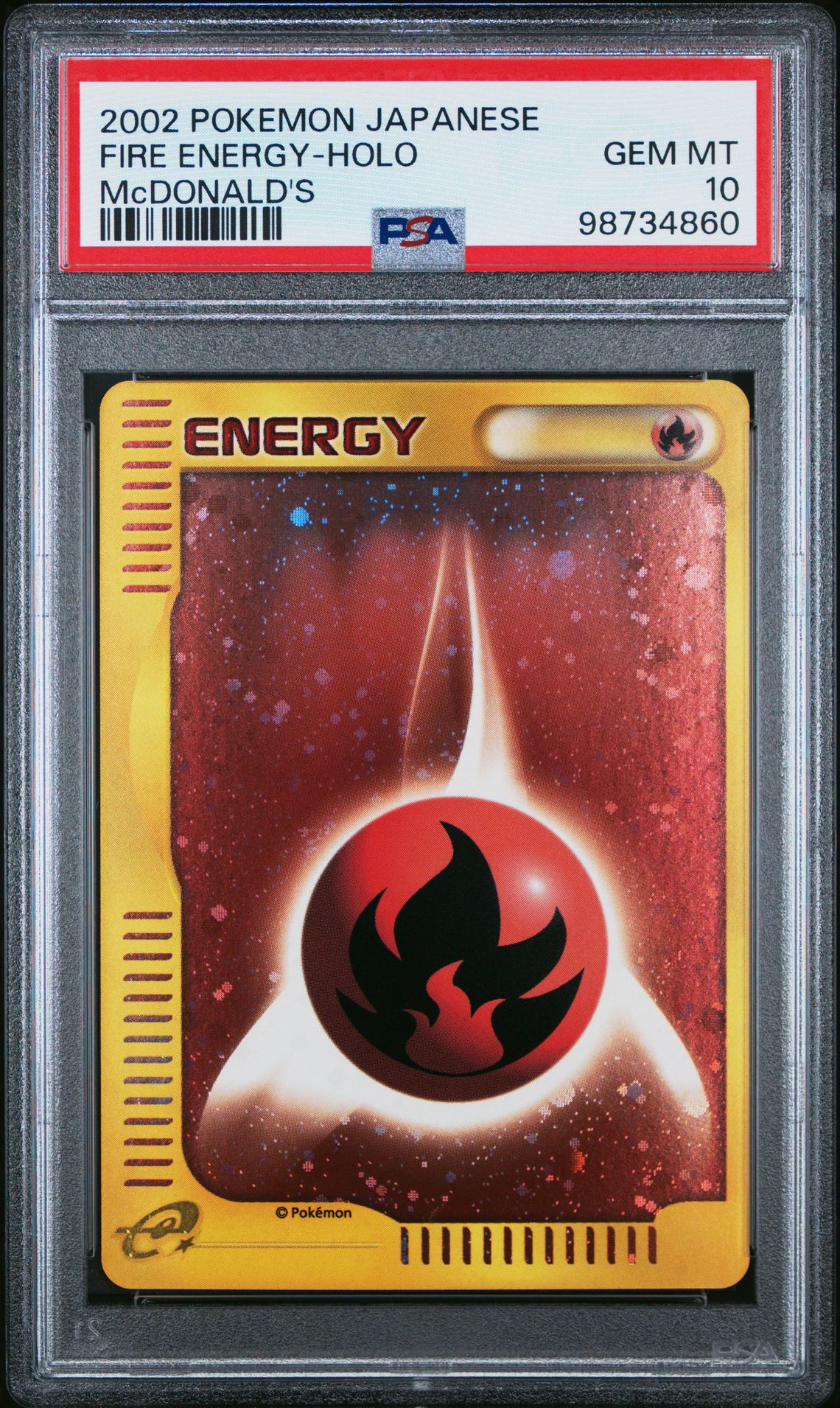 2002 Pokemon POKEMON JAPANESE McDONALD'S Fire Energy-Holo front