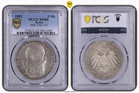 1902 5 Mk 50th Year J-31 MS65