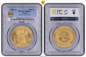 1886-A 100 Fr Gad-1137 F-552 MS63