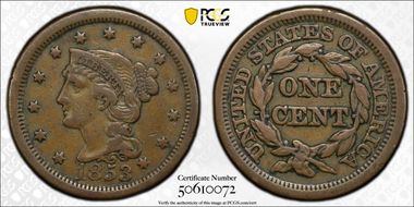 1853 1C VF25BN